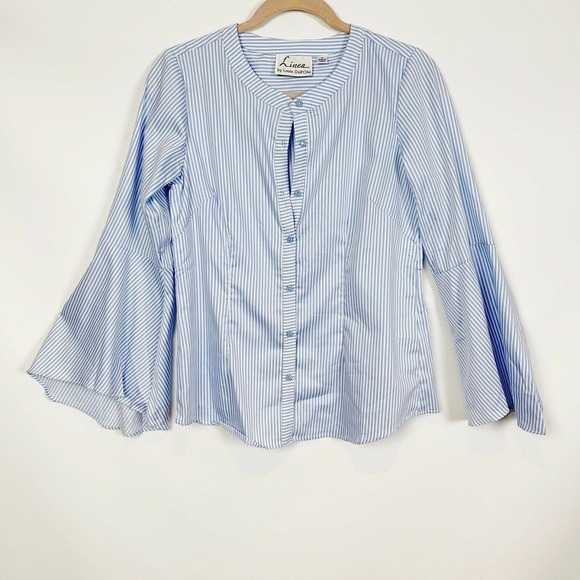 Linea Louis Dell'Olio Pinstripe Sleeve Shirt NEW - Picture 2 of 6